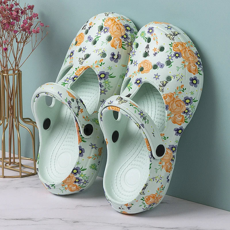 Clogs Blue floral